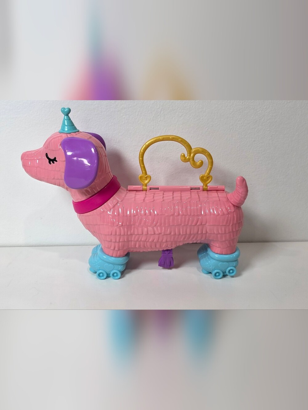 Polly Pocket 2-in-1 Travel Toy Playset, Puppy Party Large Compact